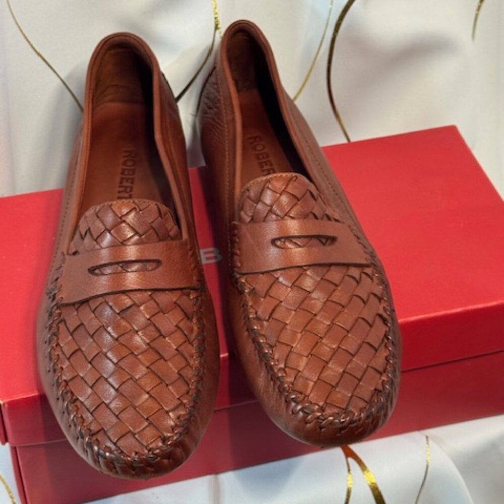 Robert Zur Petra Driving Loafers – Vintage Luggage Brown, Size 10.5